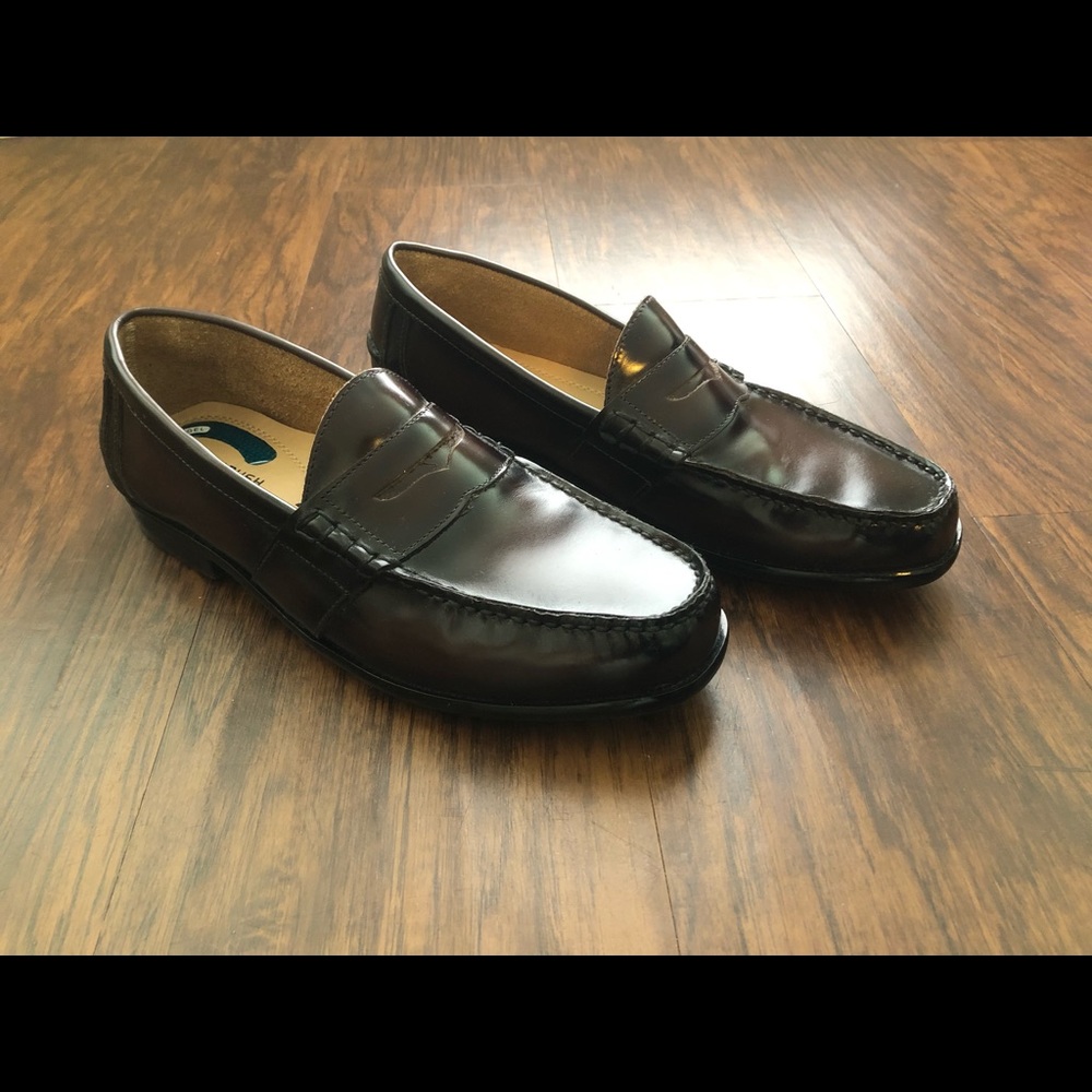 Nunn Bush Comfort Gel Kent Burgundy Penny Loafers